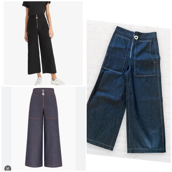 NEW Edun Denim Cropped Leg Pant - Picture 1 of 12